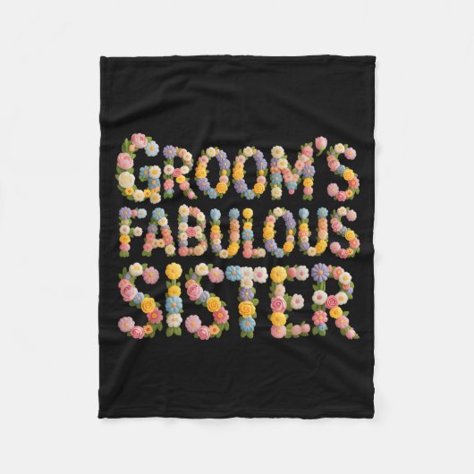 Lieve Bruidegom Fantastische Zus Bruid Team Bruilo Fleece Deken (Voorkant)
