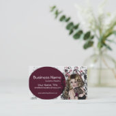 Lieve bruine dame met haren - Fantastische Visitek Visitekaartje (Staand voorkant)