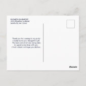 Lieve bruine luiaard die ondersteboven hangt, dank briefkaart (Achterkant)