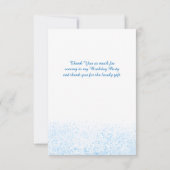 Lieve bruinharige ballerina in blauwe tutu bedankkaart (Achterkant)