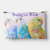 Lieve Budgie Whimsical Waterverf Moeder Moederdag Etui (Achterkant)