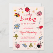 Lieve Bug Baby Shower Uitnodiging | Insect Uitnodi (Voorkant)