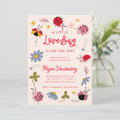 Lieve Bug Baby Shower Uitnodiging | Insect Uitnodi (Staand voorkant)