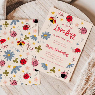 Lieve Bug Baby Shower Uitnodiging | Insect Uitnodi