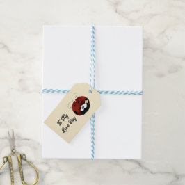 Lieve Bug Lieveheersbeestje, Schattige Cartoon Val Cadeaulabel
