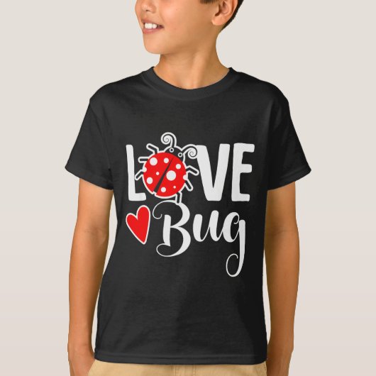 Lieve Bug Schattig Valentijnsdag Feest Lievebug T- T-shirt (Voorkant)