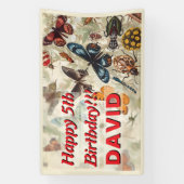Lieve Bugs Verjaardagsfeest Insecten Thema Spandoek (Verticaal)