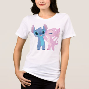 Lieve Buitenaardse Koppel Digitale Illustratie Tri-Blend Shirt