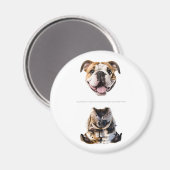 Lieve Bulldog Schone/Vuile Afwasmachine Magneet (Voorkant / Achterkant)