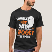 Lieve by Day Spooky van Night Ghost Toddler Boy Ha T-shirt (Voorkant)
