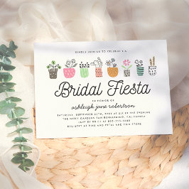 Lieve Cactus Bruiloftsfeest Bruidsuitnodiging Kaart