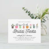 Lieve Cactus Bruiloftsfeest Bruidsuitnodiging Kaart (Staand voorkant)