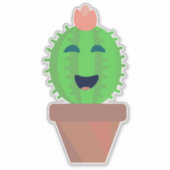 Lieve Cactus Schattige Cartoon Cactussen Kunst Sticker (Voorkant)