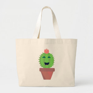 Lieve Cactus Schattige Cartoon Vetplant Ontwerp Grote Tote Bag