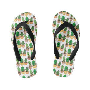 Lieve cactus trio zingende cartoon illustratie kinder teenslippers