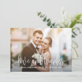 Lieve Calligrafie EDITABLE KLOR Hartelijk dank Bedankkaart (Staand voorkant)