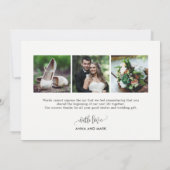 Lieve Calligrafie EDITABLE KLOR Hartelijk dank Bedankkaart (Achterkant)