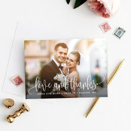 Lieve Calligrafie EDITABLE KLOR Hartelijk dank Bedankkaart