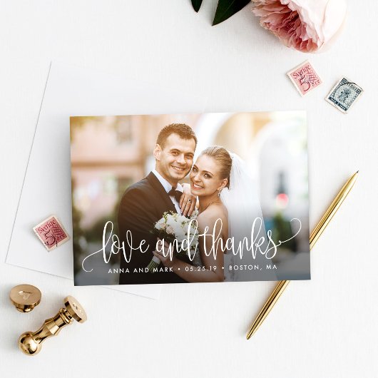 Lieve Calligrafie EDITABLE KLOR Hartelijk dank Bedankkaart