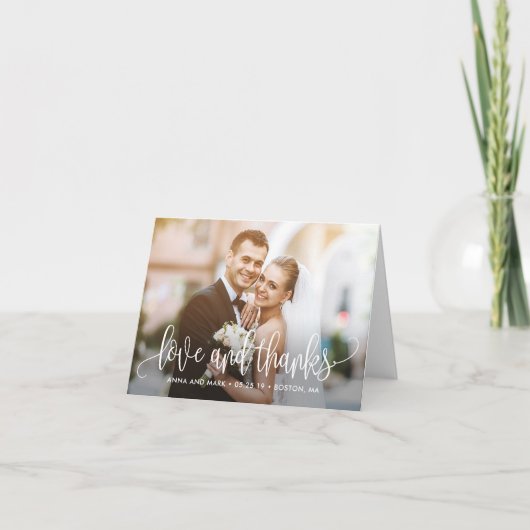 Lieve Calligrafie EDITABLE KLOR Hartelijk dank Bedankkaart (Voorkant)