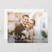 Lieve Calligrafie EDITABLE KLOR Hartelijk dank Briefkaart (Voorkant / Achterkant)