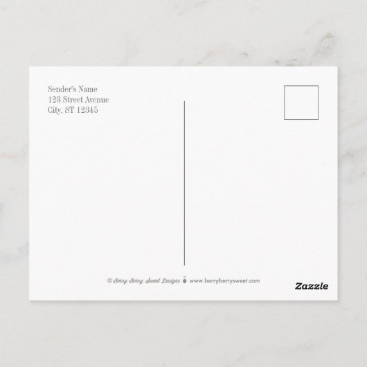 Lieve Calligrafie EDITABLE KLOR Hartelijk dank Briefkaart (Achterkant)