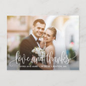 Lieve Calligrafie EDITABLE KLOR Hartelijk dank Briefkaart (Voorkant)