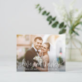 Lieve Calligrafie EDITABLE KLOR Hartelijk dank Briefkaart (Staand voorkant)