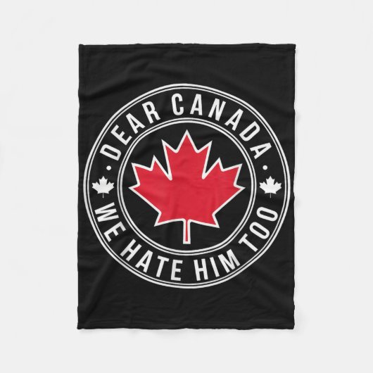 Lieve Canada, wij haten hem ook Fleece Deken (Voorkant)
