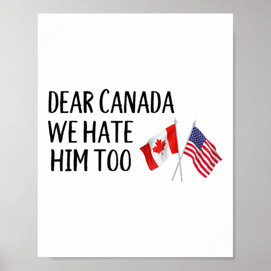Lieve Canada, wij haten hem ook Poster (Voorkant)