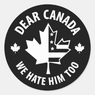 Lieve Canada, wij haten hem ook Ronde Sticker