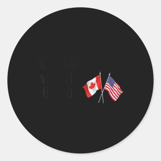 Lieve Canada, wij haten hem ook Ronde Sticker (Voorkant)