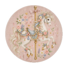 Lieve Carrouselpaard Vintage Kunst Snijplank