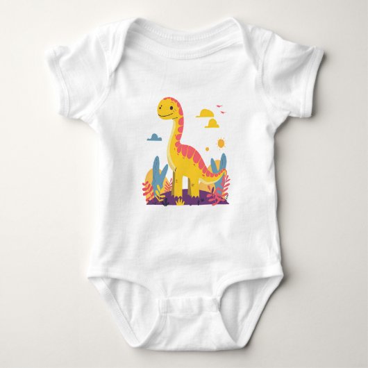 Lieve Cartoon Dinosaurus – Aardige Dino Romper (Voorkant)