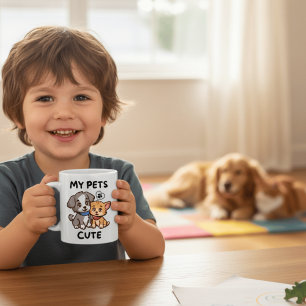 Lieve Cartoon Hond en Kat Beste Vrienden Gepersona Koffiemok