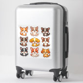 Lieve Cartoon Knuffel Hond Stickers (Koffer)