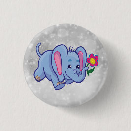 Lieve cartoon olifant ronde button 3,2 cm