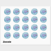 Lieve cartoon olifant ronde sticker (Vel)