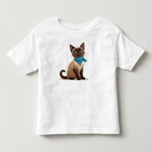 Lieve cartoon Siamese kattenras kat Kinder Shirts