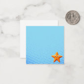 Lieve Cartoon Zeester Blauwe Oceaan Notitiekaartje (Voorkant / Achterkant in situ)