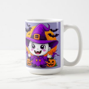 Lieve Cartoonist Geest In Heksenhoed Halloween Cad Koffiemok