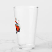 Lieve Cartoonmonteur met Illustratie van Rode Auto Glas (Links)