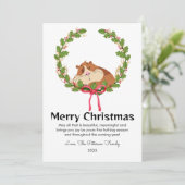 Lieve cavia huisdier liefhebber Kerstkaart (Staand voorkant)