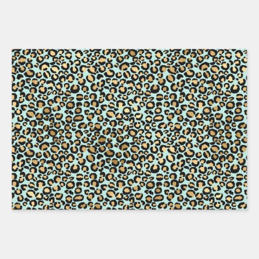 Lieve Cheetah Print en Giraffe Spots Inpakpapier Vel (Voorkant 2)