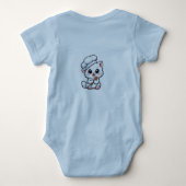 Lieve Chibi Kleine Kok Kat Persoonlijk Romper (Achterkant)