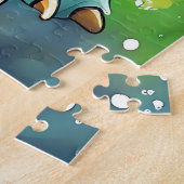 Lieve Chibi Zeeschildpad Onder de Zee  Legpuzzel (Zijkant)