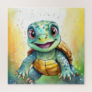 Lieve Chibi Zeeschildpad Onder de Zee Legpuzzel