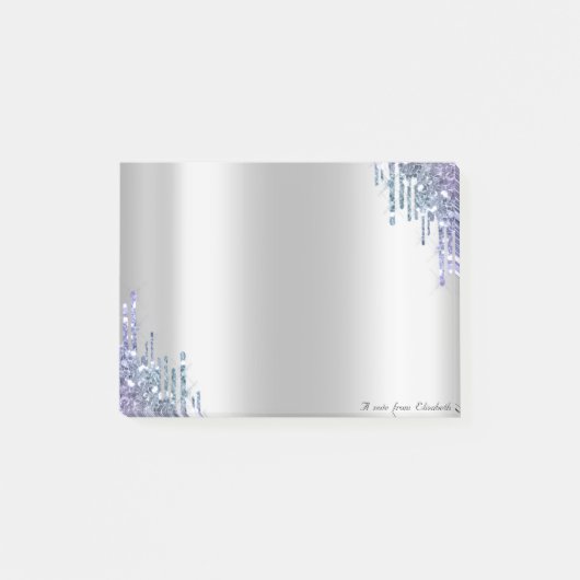 Lieve Chic Elegant Violet Glitter Drivers Post-it® Notes (Voorkant)