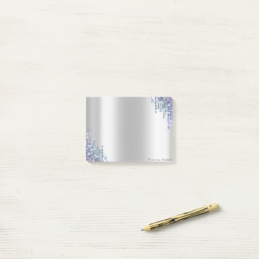 Lieve Chic Elegant Violet Glitter Drivers Post-it® Notes (Op bureau)