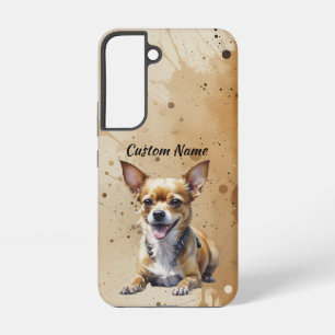 Lieve Chihuahua-hond huisdier aangepaste naam Samsung Galaxy Hoesje